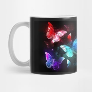 Three Glowing Butterflies Mug